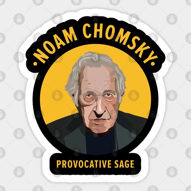Noam Chomsky: Voice of Dissent Sticker by Boogosh